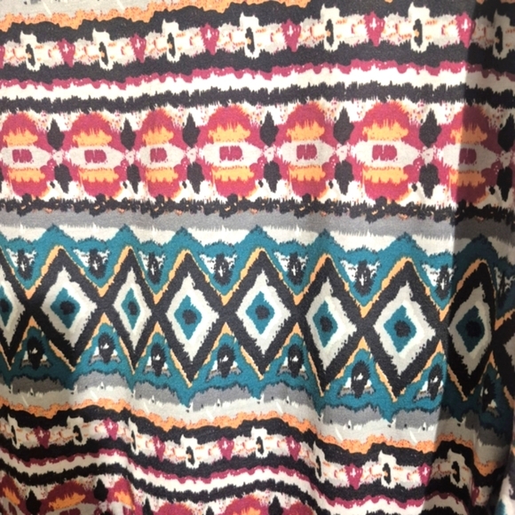 La Lemon Multicolor Geometric Dress Southwest Vibes Size 18 - Picture 4 of 6